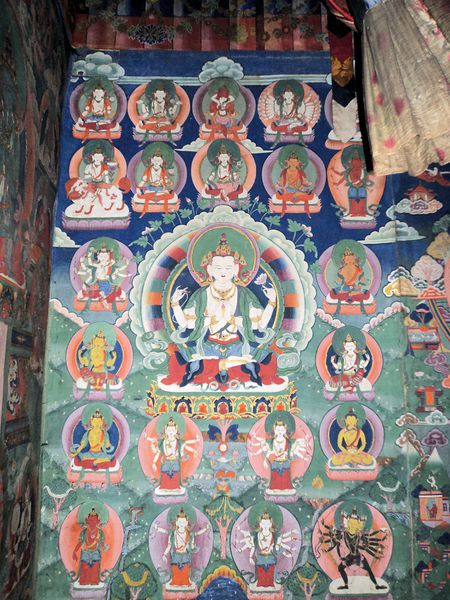File:21 Avalokiteshvara mural (Bhutan).jpg